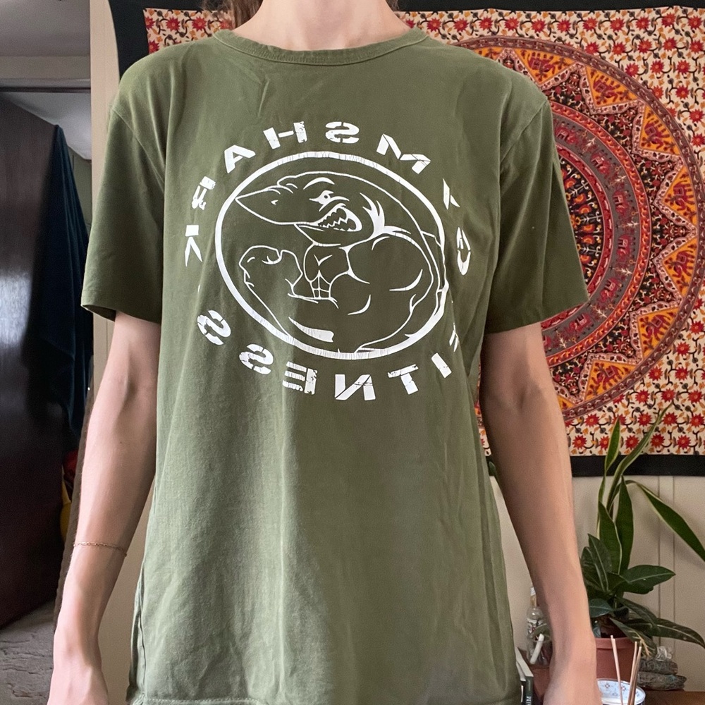 Men’s S Gymshark Fitness Green Athletic Tee